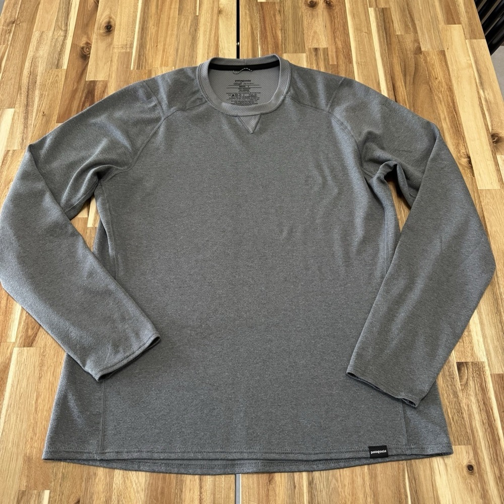 Patagonia Capilene 3 Midweight Shirt Mens L Gray Long Sleeve Outdoor Hiking
